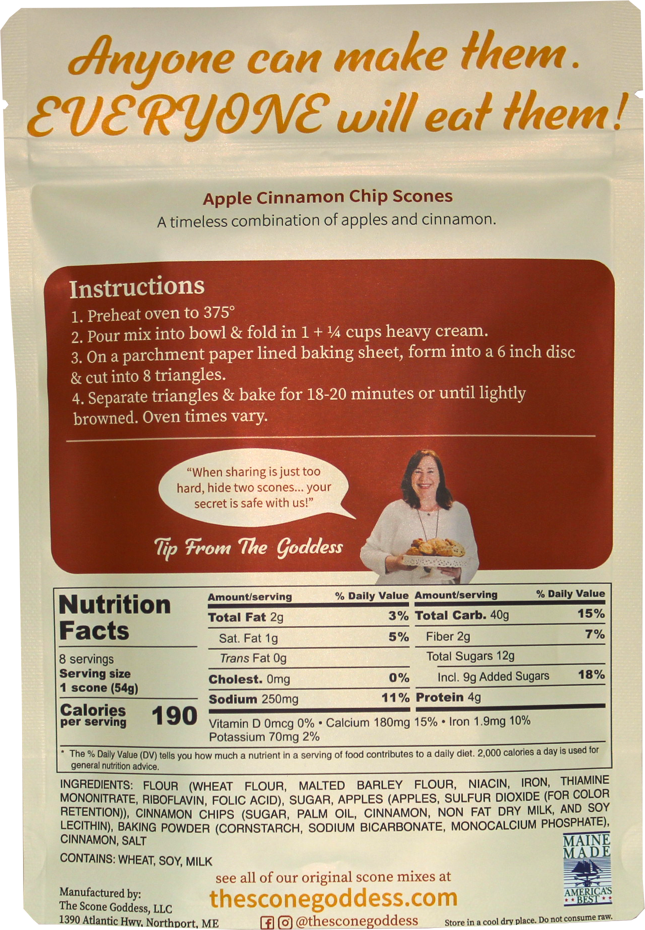 Apple Cinnamon Chip Premium Scone Mix