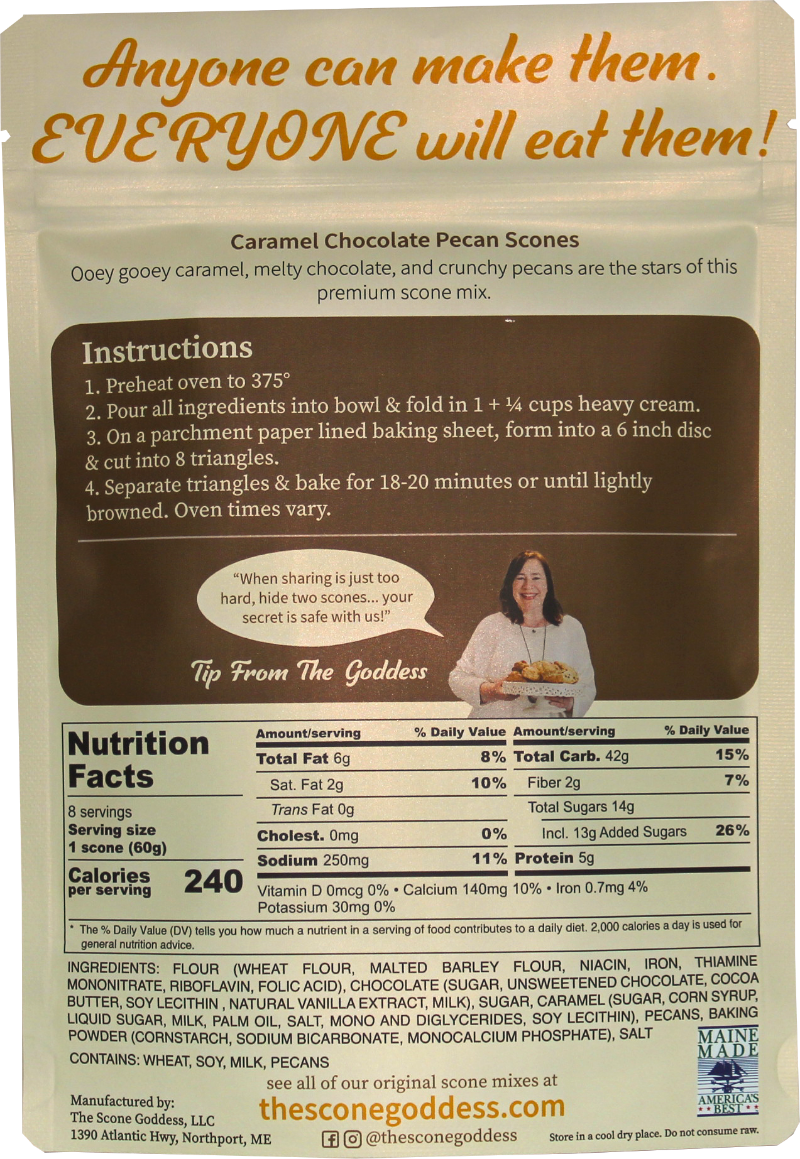 Caramel Chocolate Pecan Premium Scone Mix