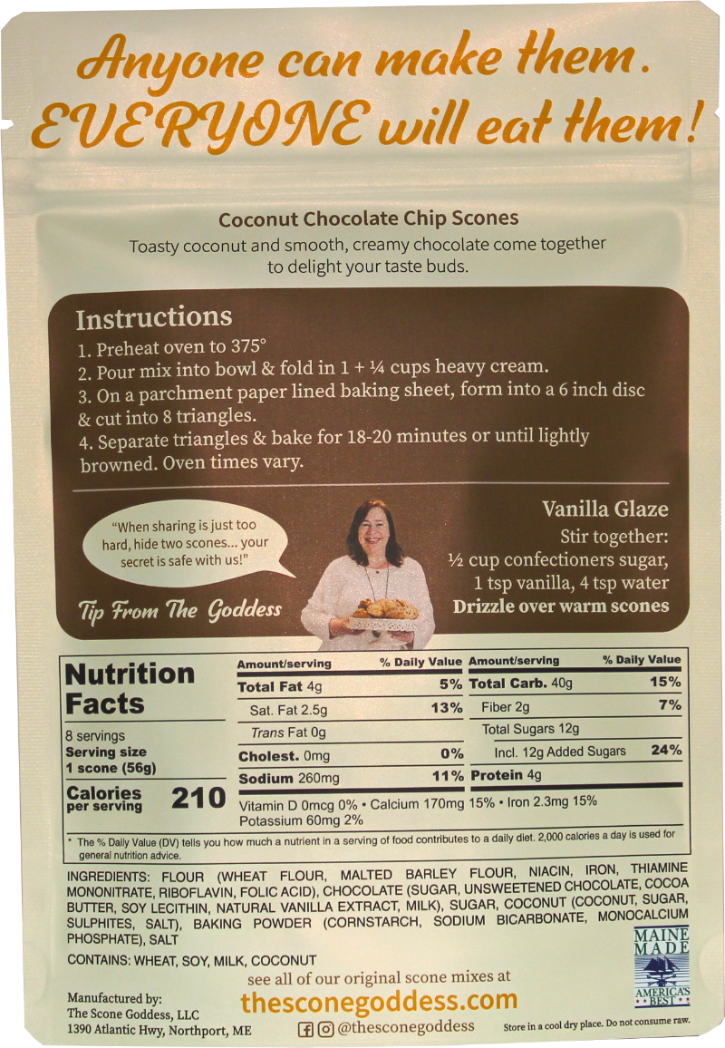 Coconut Chip Premium Scone Mix