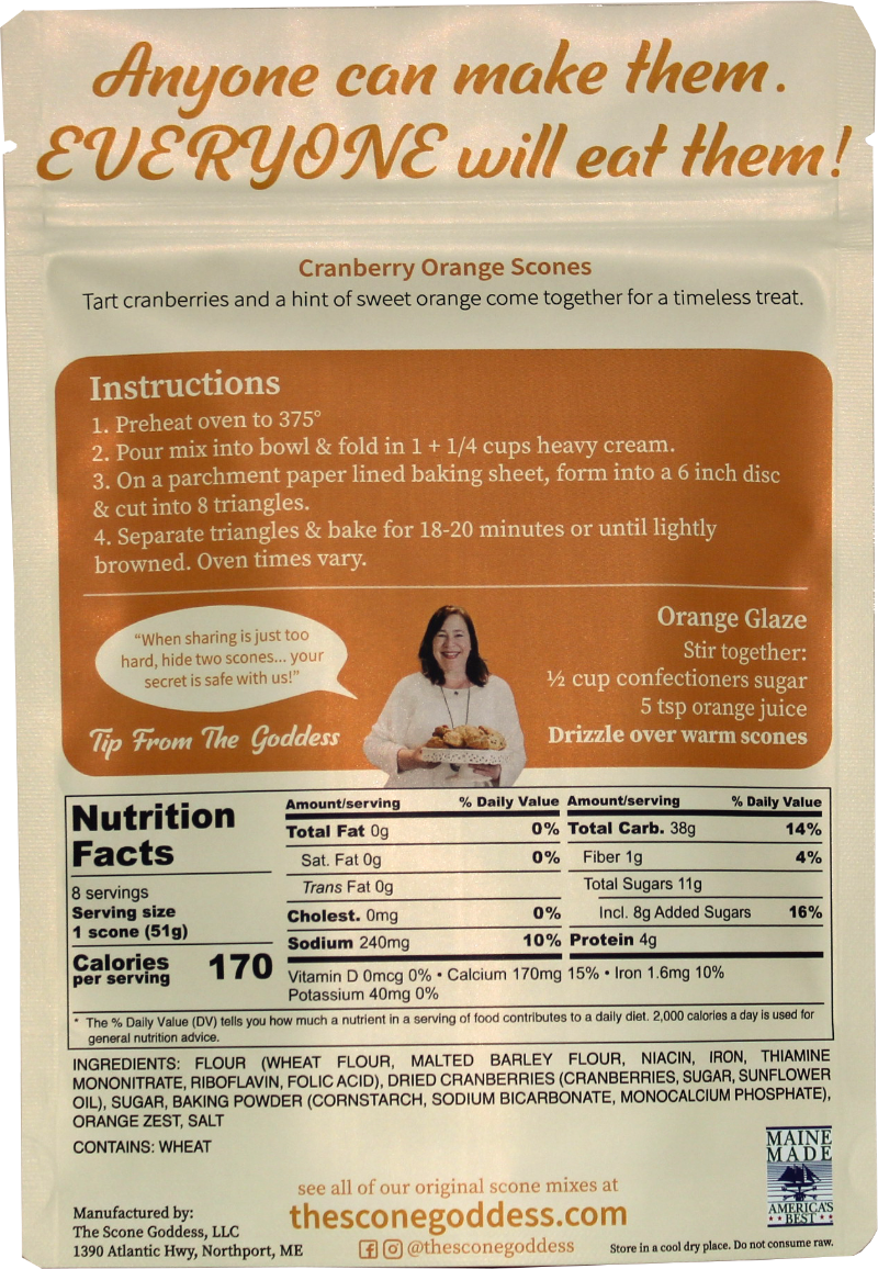 Cranberry Orange Premium Scone Mix