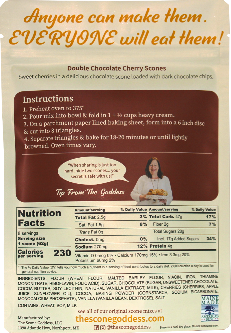 Double Chocolate Cherry Premium Scone Mix