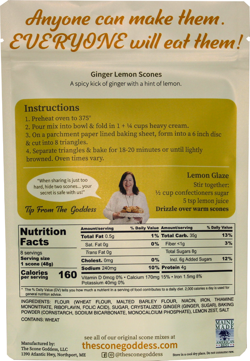 Ginger Lemon Premium Scone Mix