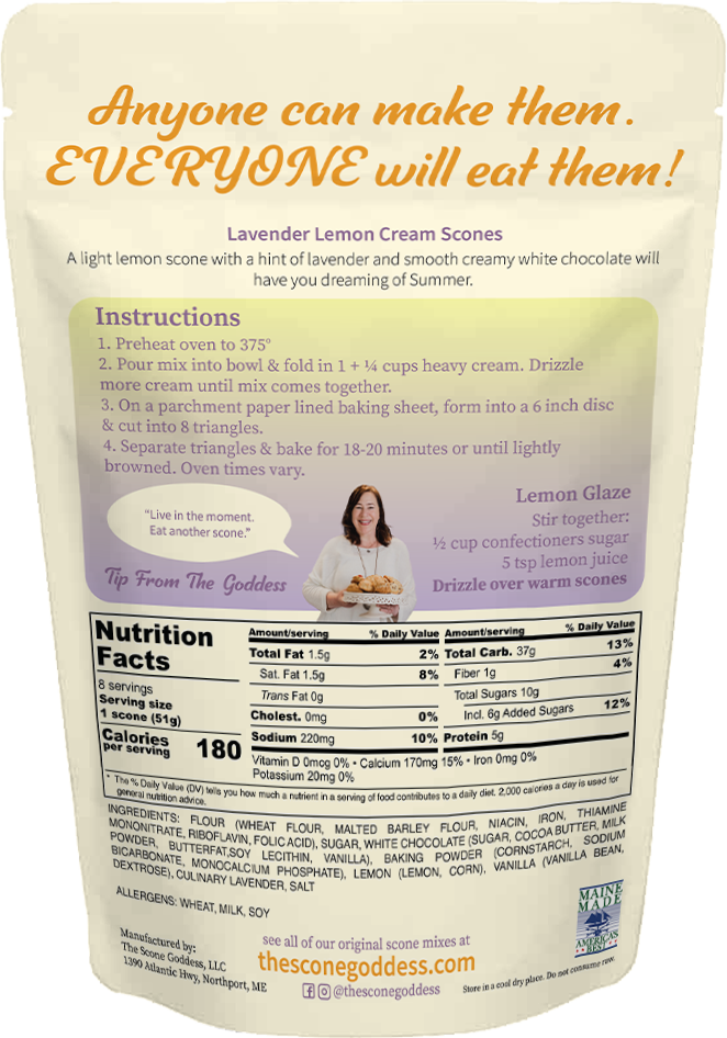 Lavender Lemon Cream Premium Scone Mix