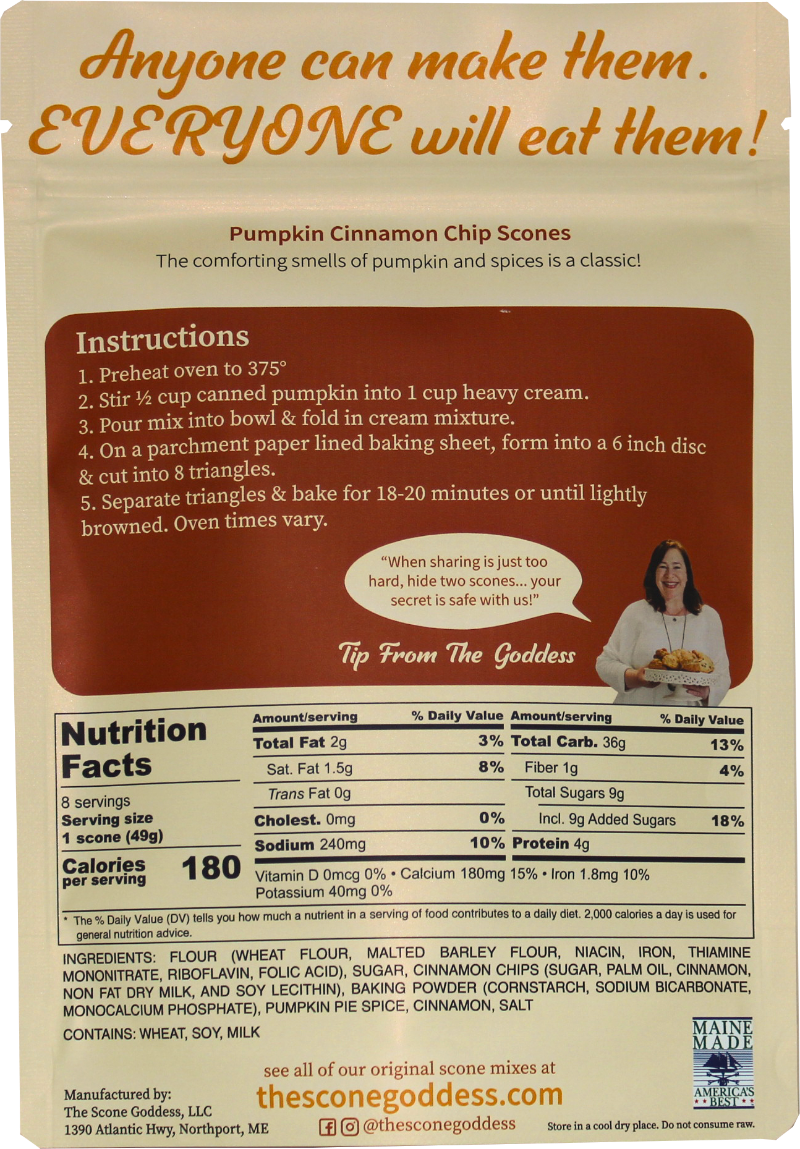 Pumpkin Cinnamon Chip Premium Scone Mix