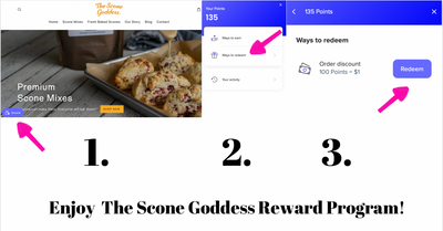 Redeeming The Scone Goddess Loyalty Points