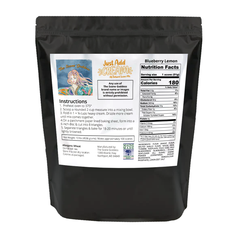 Just Add Cream - Blueberry Lemon Premium Scone Mix - 10lbs