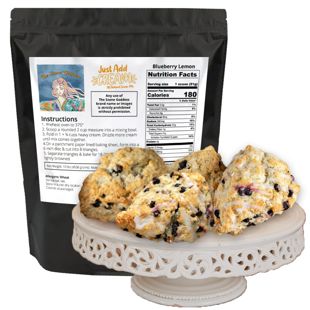 Just Add Cream - Blueberry Lemon Premium Scone Mix - 10lbs