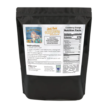 Just Add Cream - Cranberry Orange Premium Scone Mix - 10lbs