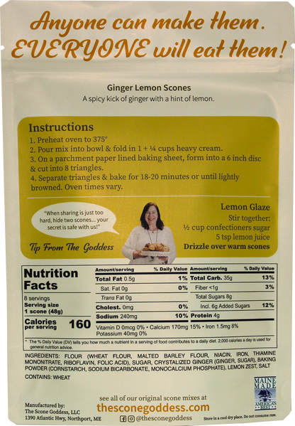 [Wholesale] Case of 6x Ginger Lemon Premium Scone Mix