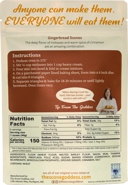 [Wholesale] Case of 6x Gingerbread Premium Scone Mix