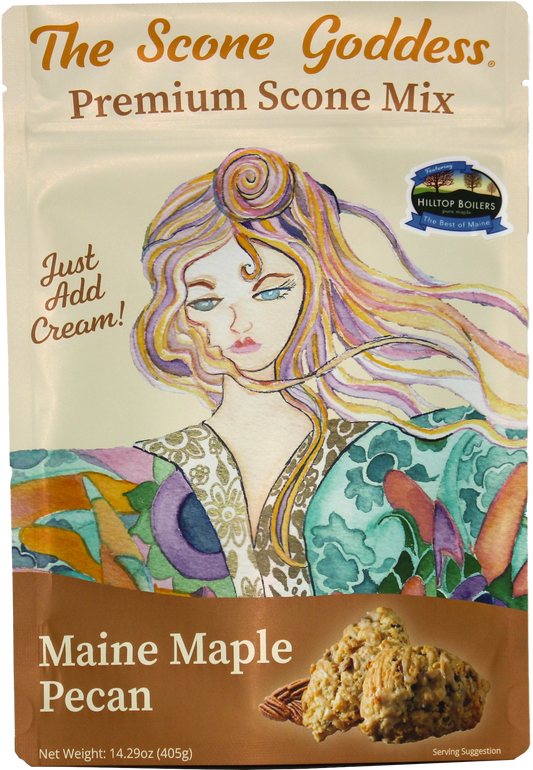 Maine Maple Pecan Premium Scone Mix Featuring Hilltop Boilers Pure Maple Sugar