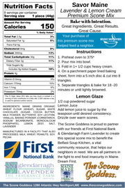 SAVOR MAINE Lavender Lemon Cream  Premium Scone Mix- PRE-ORDER