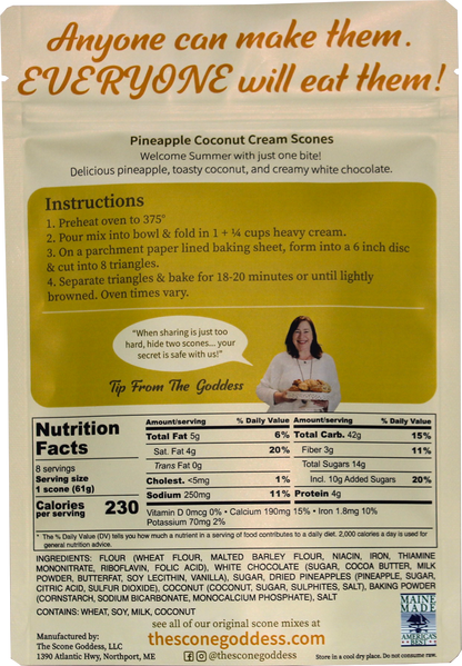 [Wholesale] Case of 6x Pineapple Coconut Cream Premium Scone Mix