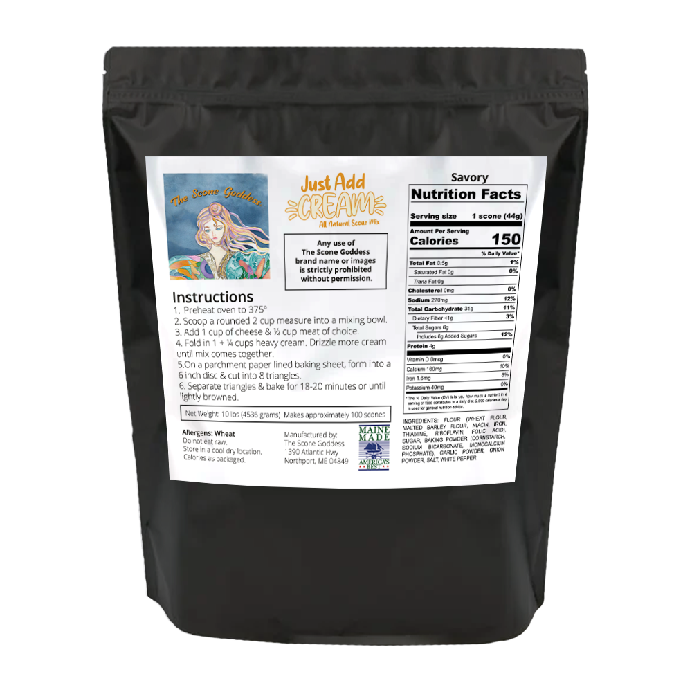 Just Add Cream - Savory Premium Scone Mix - 10lbs
