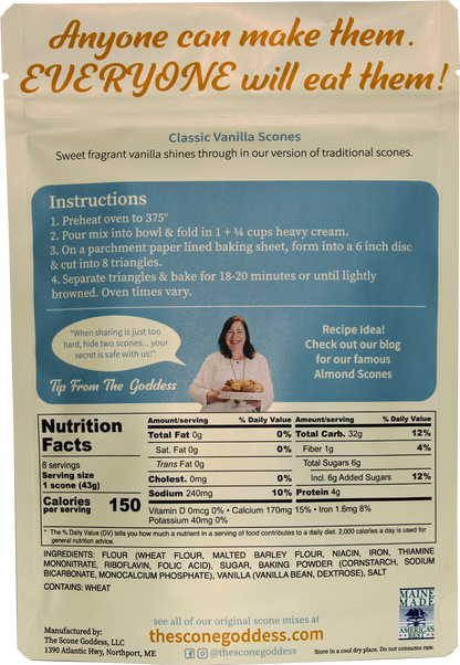 [Wholesale] Case of 6x Classic Vanilla Premium Scone Mix